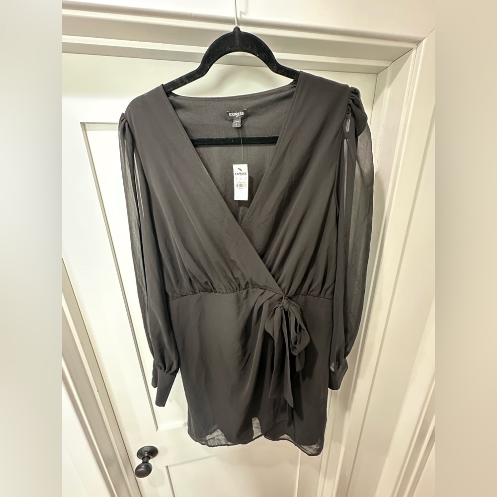 NWT Express Black V-Neck Dress
